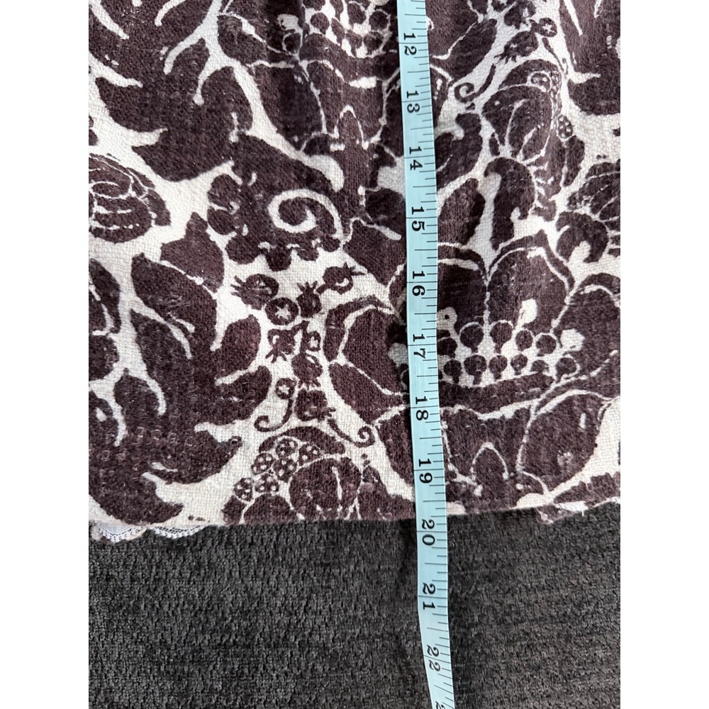 Trina Turk Los Angeles Vintage Floral Damask Pencil Skirt Brown Cream Size 2 - Picture 8 of 8